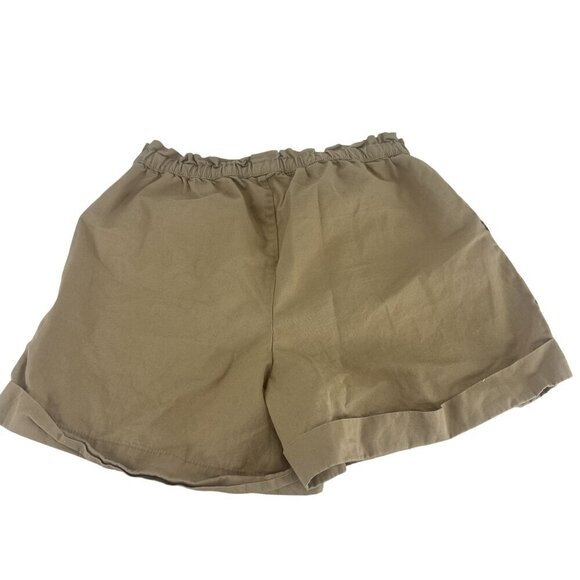Polo Ralph Lauren Girls Kids Khaki High-Waisted Shorts With Elastic Waist 12 - Picture 2 of 3